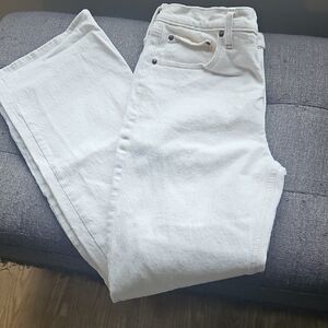 Abercrombie & Fitch Cream High Rise Jeans